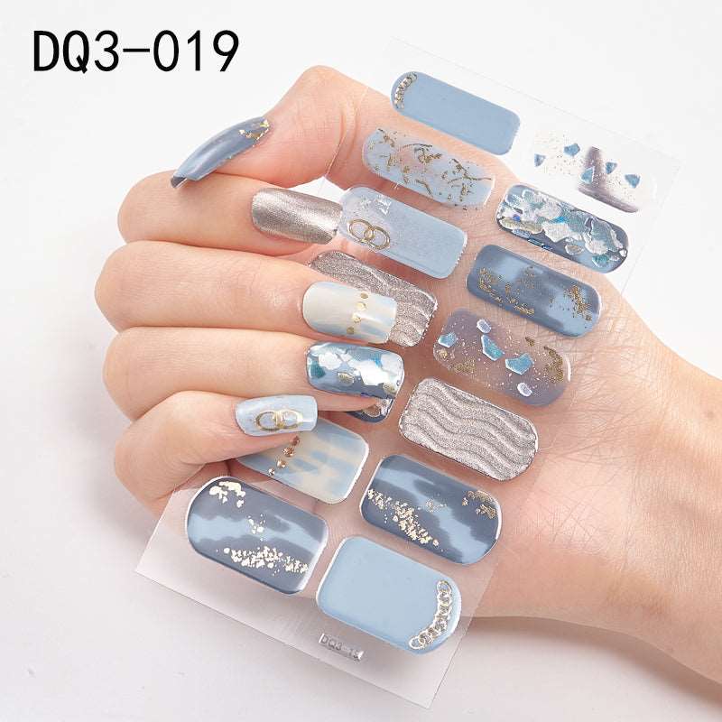 Glitter Powder Sequins Fashion Nail Art Stickers for Party DIY Manicure, 1 Sheet Collection