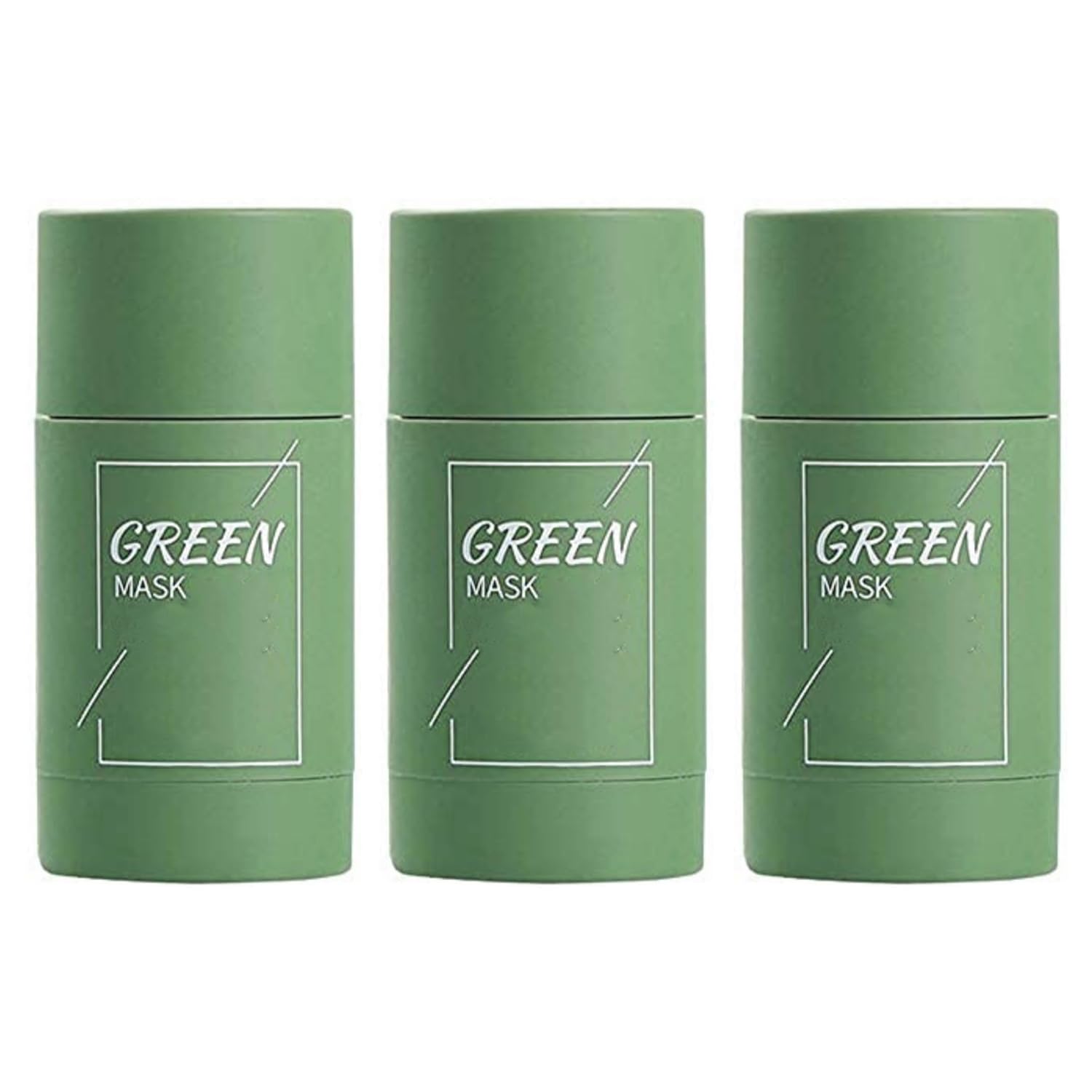 2PCS Green Tea Deep - Cleansing Mask Sticks for All Skin Types, Blackhead Removal & Oil Control