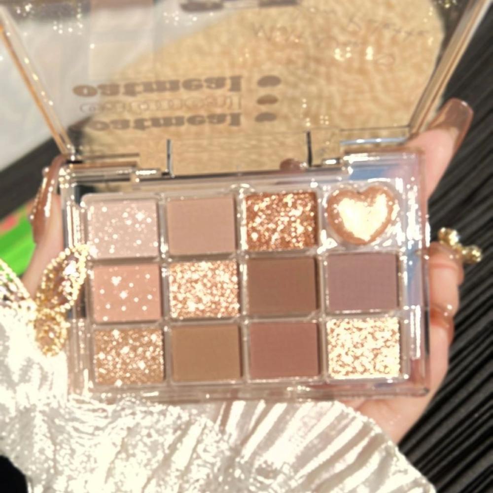 12 or 20 Colors Pearly Matte Eyeshadow Palette in Earth Tones for Waterproof and Natural Eye Makeup with Shiny Pigments, Cosmetic for Eyes