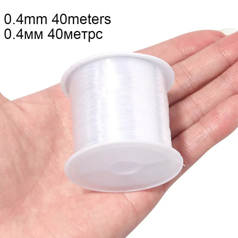 Single Piece of 0.2 - 1mm Clear Non - Stretch Nylon Fishing Line for Beads, Ideal Wire String for Jewelry Making Supplies - Wholesale Available
