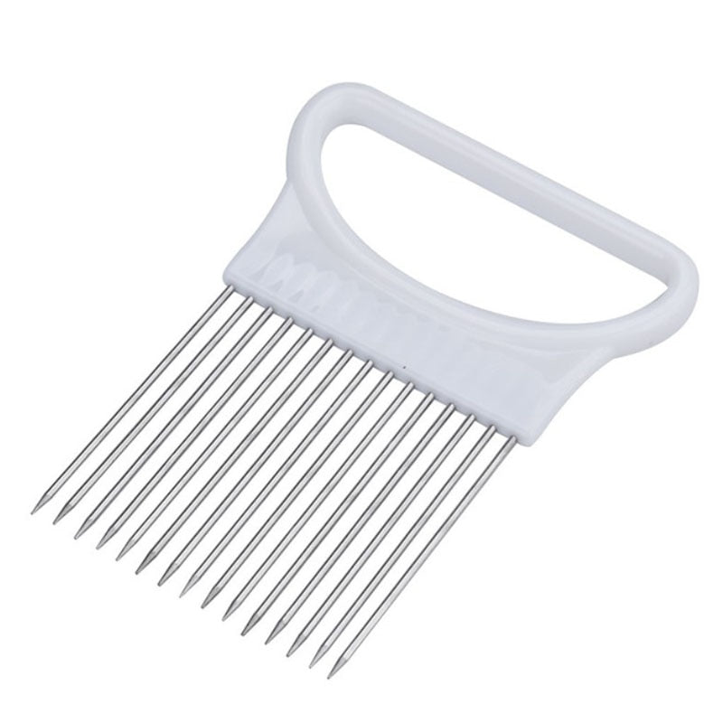 2019 Newly Launched Kitchen Essential: Safe Fork-style Onion, Tomato and Vegetable Slicing and Cutting Tool