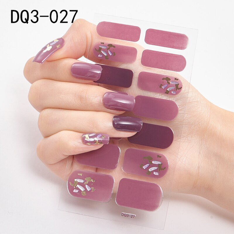 Glitter Powder Sequins Fashion Nail Art Stickers for Party DIY Manicure, 1 Sheet Collection