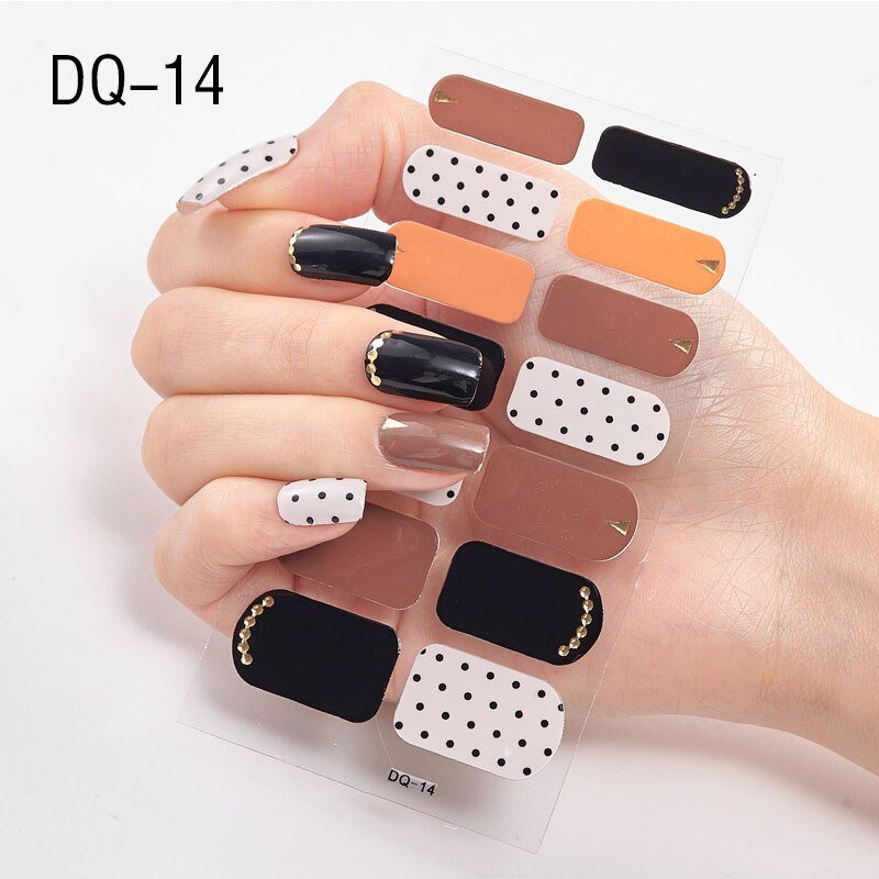 Glitter Powder Sequins Fashion Nail Art Stickers for Party DIY Manicure, 1 Sheet Collection
