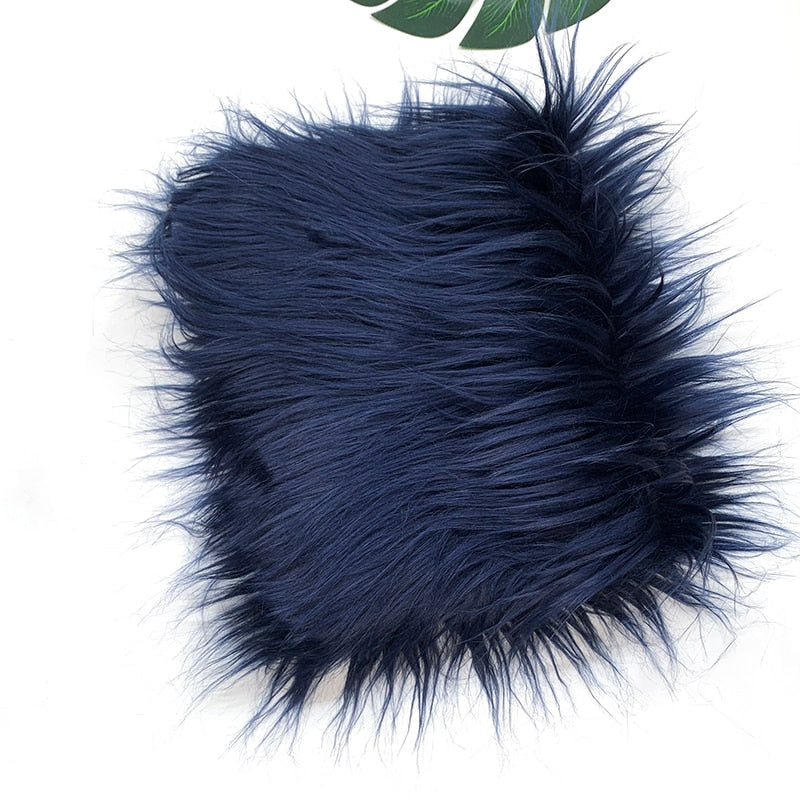 25x45cm Wide, 8cm Long Pile Artificial Faux Fur Fabric Ideal for Patchwork, Sewing, Doll Toy Beard Hair, DIY Handmade Projects, Home Decoration, and Cosplay Costumes