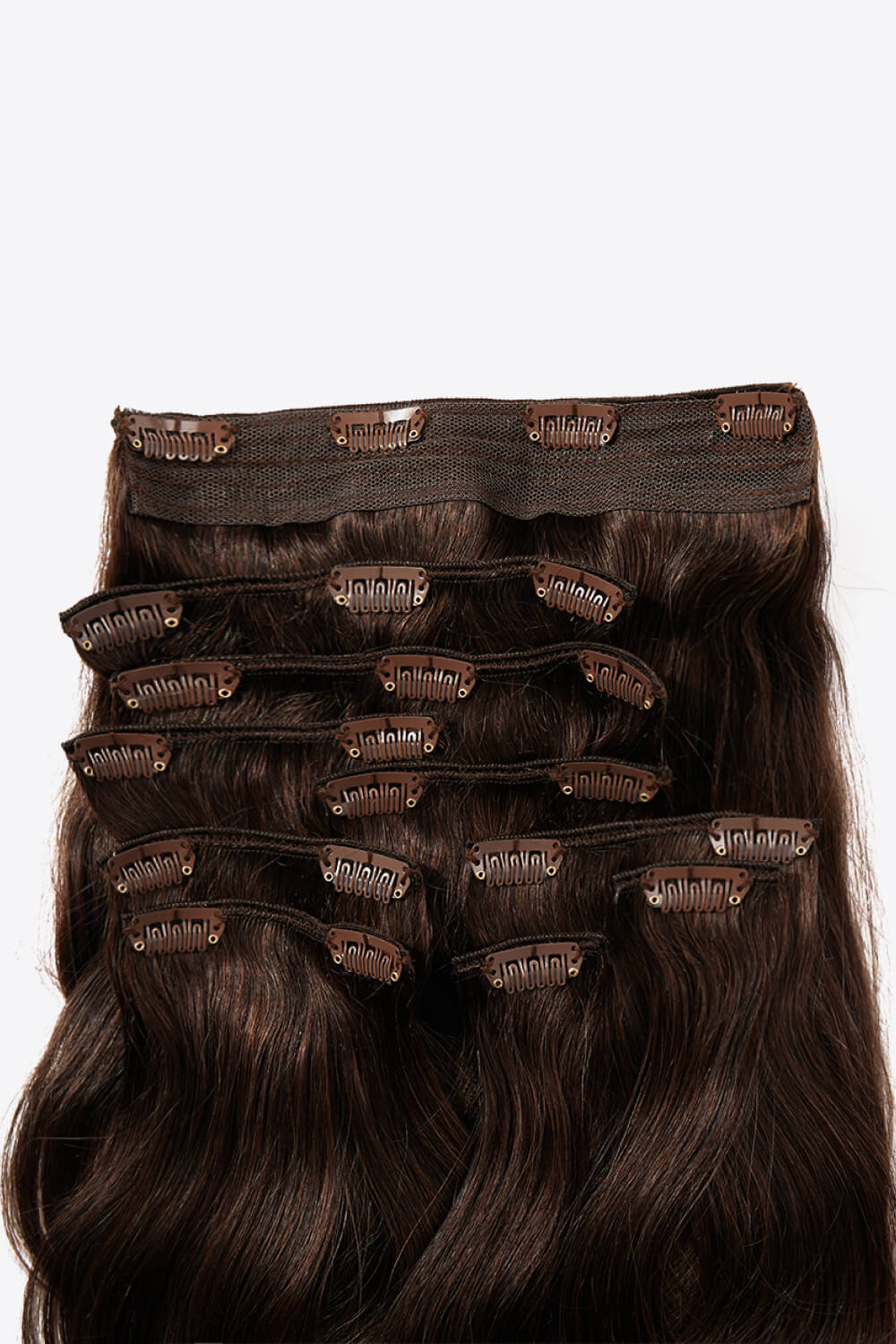 18 Pieces of 160g Straight Clip-in Human Hair Extensions for Quick Hairstyle Transformation