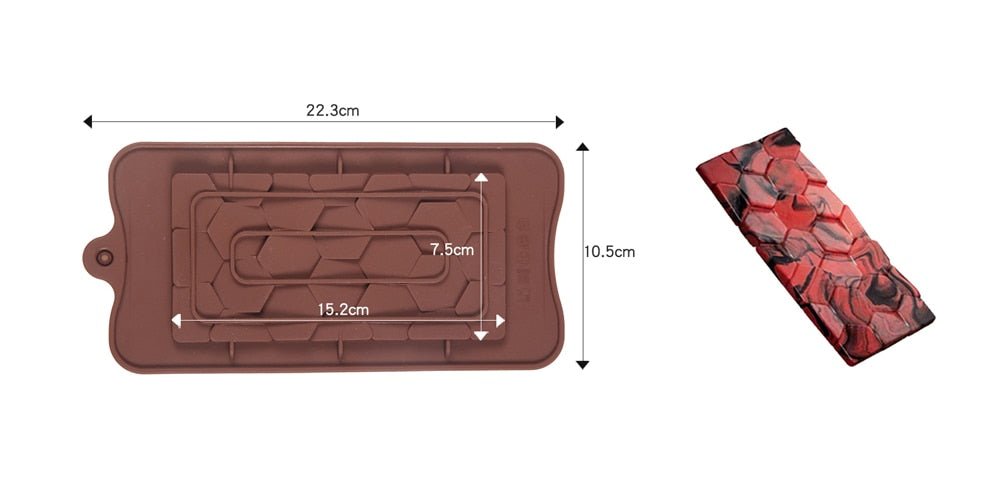 1 Piece Silicone Chocolate and Fondant Mould with 12 Cells - Ideal Kitchen Baking Accessory for Patisserie and Candy Bar Decoration