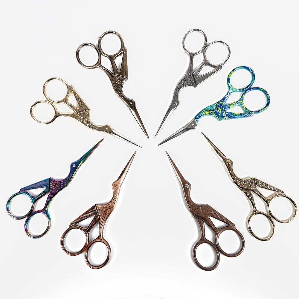 Single Piece of Vibrantly Colored Stainless Steel Vintage-style Scissors for European Classic Craft, Knitting, Sewing, and DIY Jewelry Making - Brand New