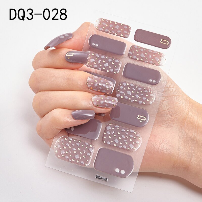 Glitter Powder Sequins Fashion Nail Art Stickers for Party DIY Manicure, 1 Sheet Collection