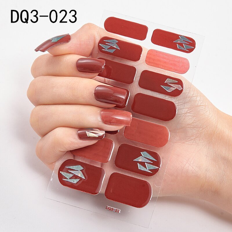 Glitter Powder Sequins Fashion Nail Art Stickers for Party DIY Manicure, 1 Sheet Collection