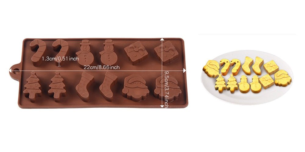 1 Piece Silicone Chocolate and Fondant Mould with 12 Cells - Ideal Kitchen Baking Accessory for Patisserie and Candy Bar Decoration