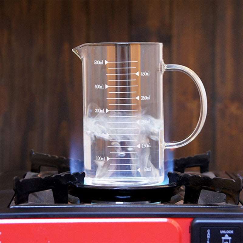 250ml, 500ml, or 1000ml High - Quality High Borosilicate Glass Measuring Cup Jug for Clear Milk, Ideal Baking and Cooking Kitchen Accessories