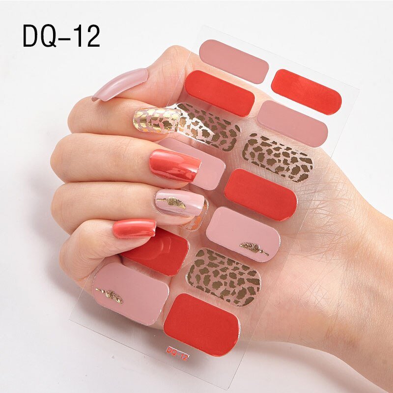 Glitter Powder Sequins Fashion Nail Art Stickers for Party DIY Manicure, 1 Sheet Collection