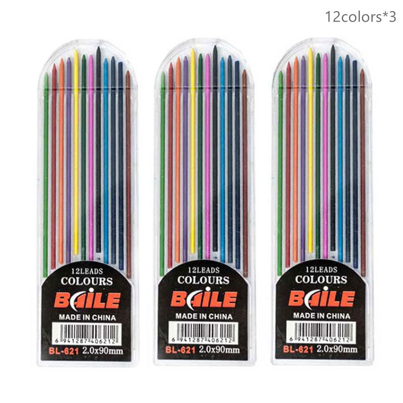 High - Quality 2.0mm Mechanical Pencil Set with 2B Color and Black Lead Refills for Draft Drawing, Writing, Crafting, and Art Sketching