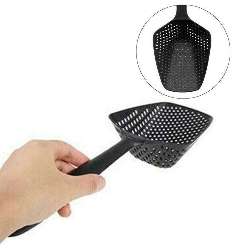 1 Piece Portable Nylon Filter Cooking Shovel Strainer Scoop - Ideal Kitchen Accessories for Colander and Leaking Tasks