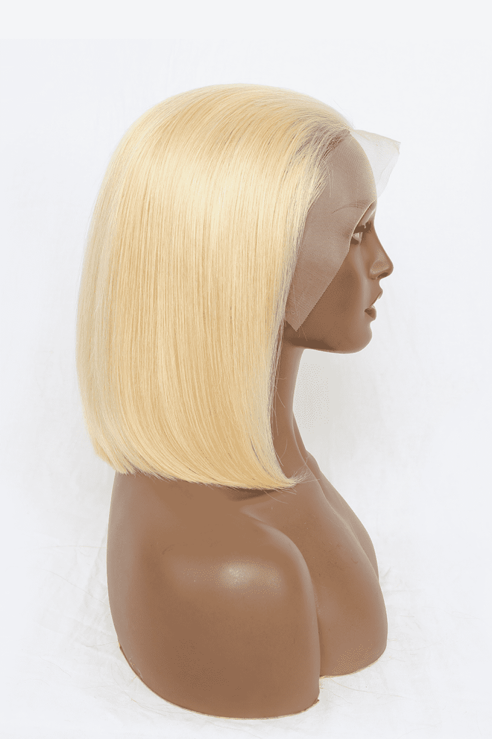 12-inch 160g #613 Human Hair Lace Front Wigs with 150% Density