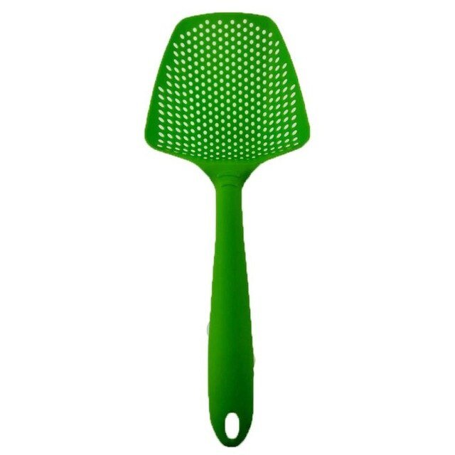 1 Piece Portable Nylon Filter Cooking Shovel Strainer Scoop - Ideal Kitchen Accessories for Colander and Leaking Tasks