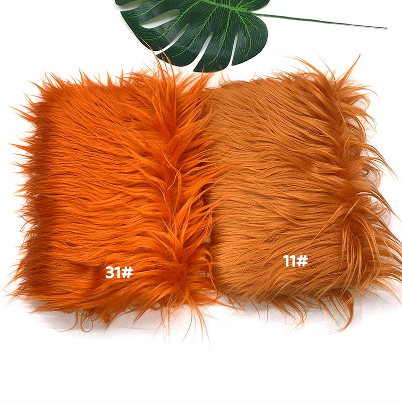 25x45cm Wide, 8cm Long Pile Artificial Faux Fur Fabric Ideal for Patchwork, Sewing, Doll Toy Beard Hair, DIY Handmade Projects, Home Decoration, and Cosplay Costumes