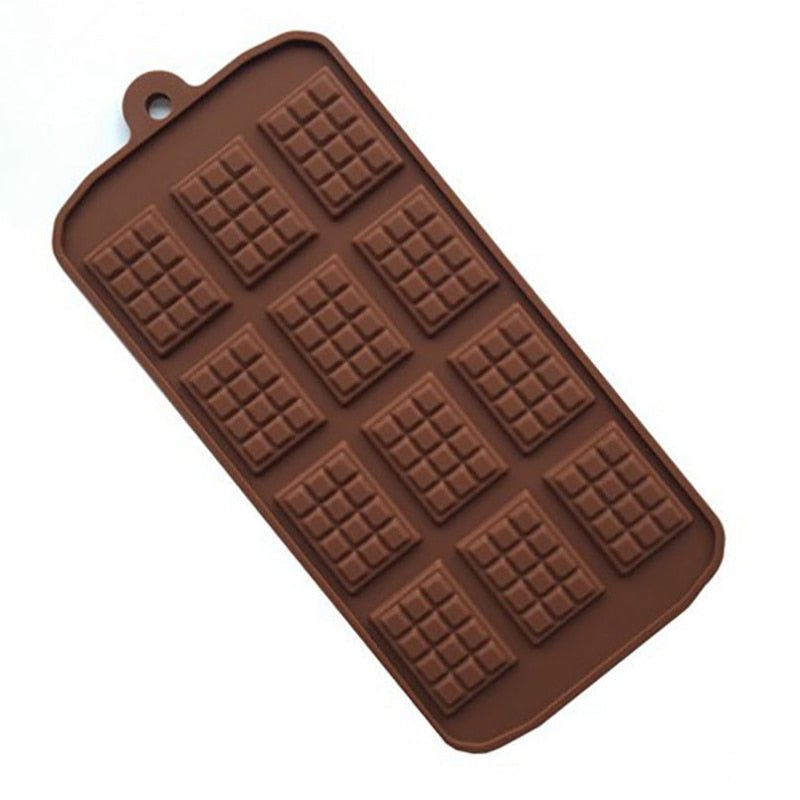1 Piece Silicone Chocolate and Fondant Mould with 12 Cells - Ideal Kitchen Baking Accessory for Patisserie and Candy Bar Decoration