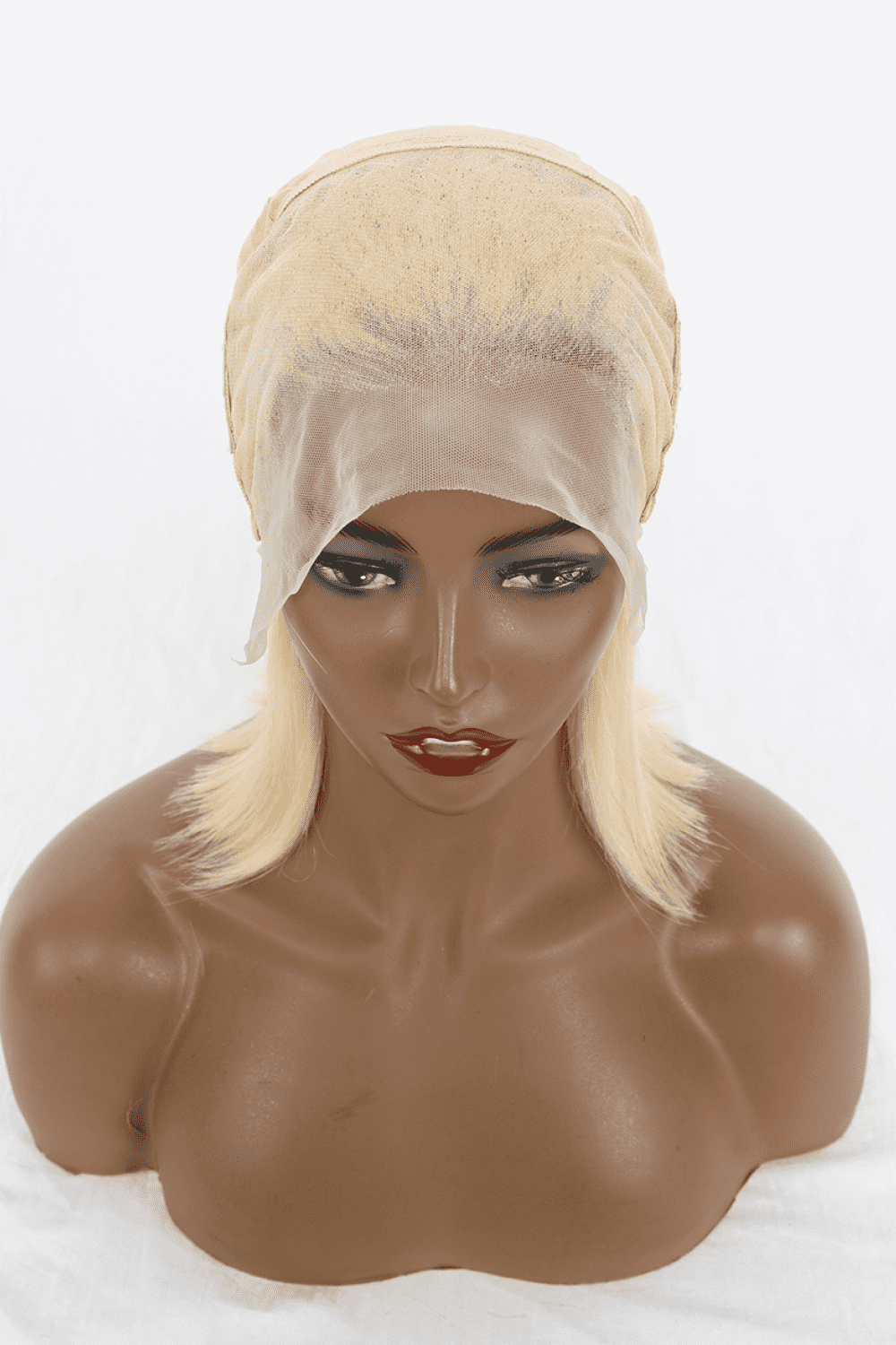 12-inch 160g #613 Human Hair Lace Front Wigs with 150% Density