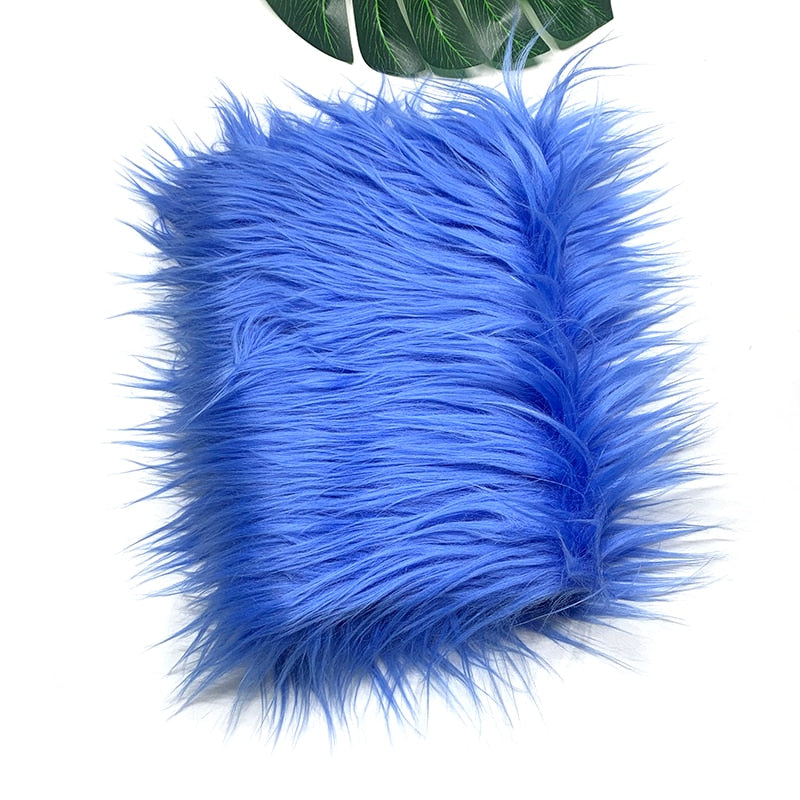 25x45cm Wide, 8cm Long Pile Artificial Faux Fur Fabric Ideal for Patchwork, Sewing, Doll Toy Beard Hair, DIY Handmade Projects, Home Decoration, and Cosplay Costumes