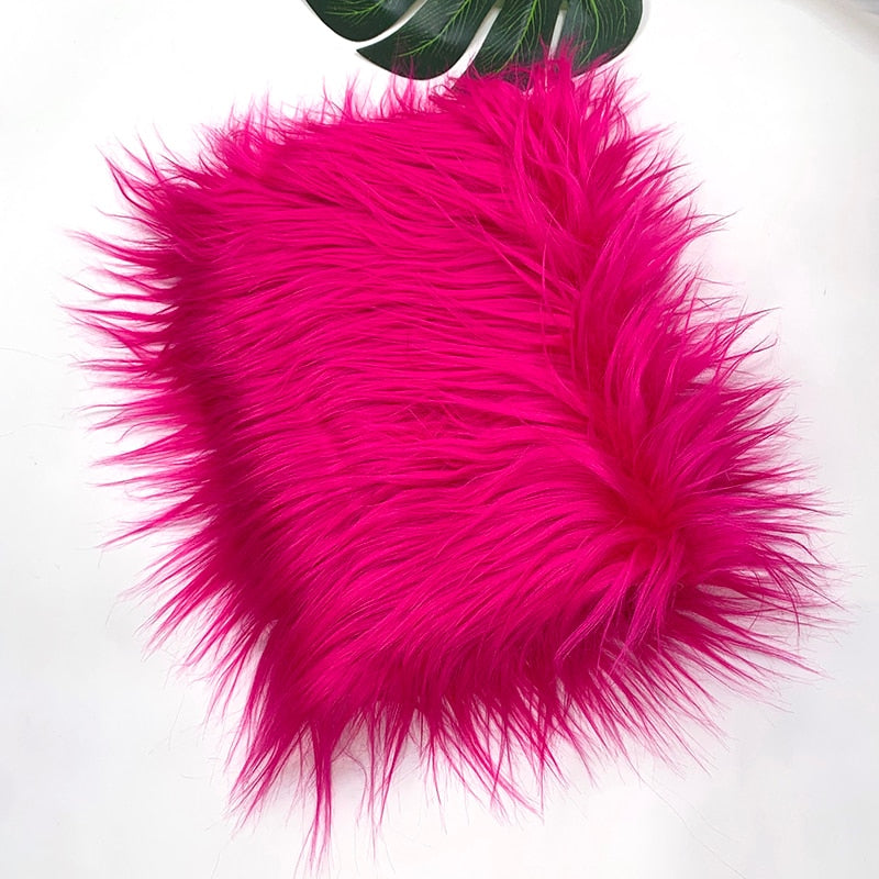 25x45cm Wide, 8cm Long Pile Artificial Faux Fur Fabric Ideal for Patchwork, Sewing, Doll Toy Beard Hair, DIY Handmade Projects, Home Decoration, and Cosplay Costumes
