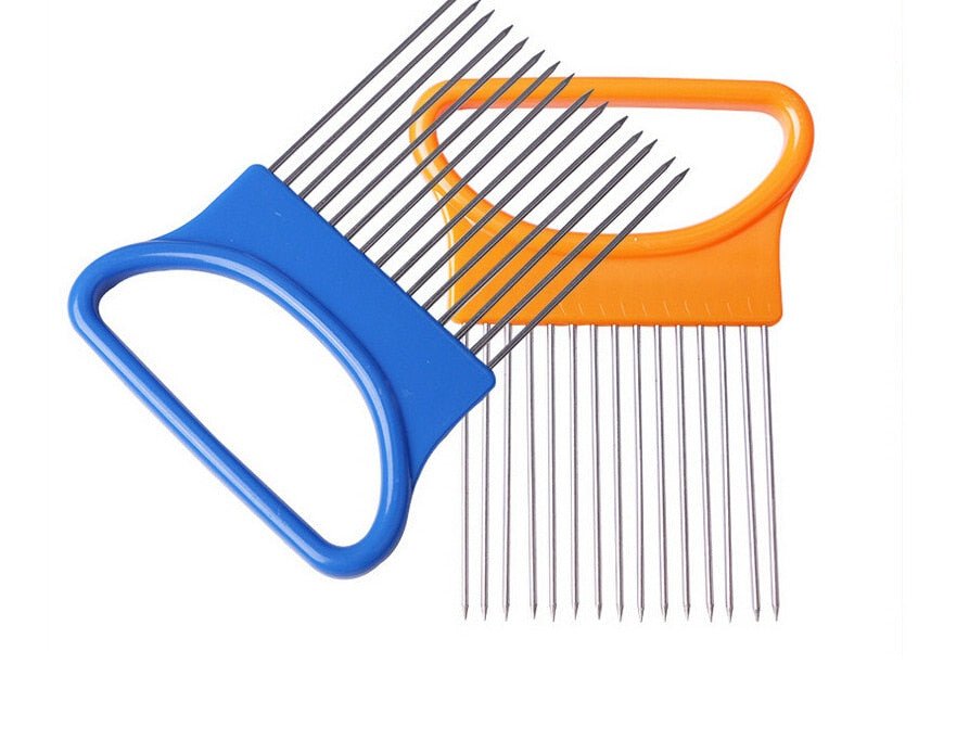 2019 Newly Launched Kitchen Essential: Safe Fork-style Onion, Tomato and Vegetable Slicing and Cutting Tool