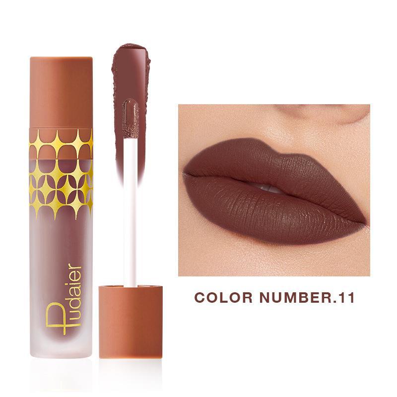 24 - Color Non - stick Matte Shimmer Lip Lacquer with Matte Surface