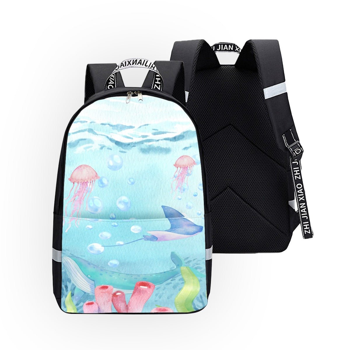 Dunbi-Designed Polyester Backpack with Reflective Strip