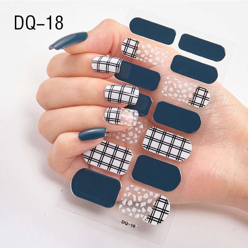 Glitter Powder Sequins Fashion Nail Art Stickers for Party DIY Manicure, 1 Sheet Collection