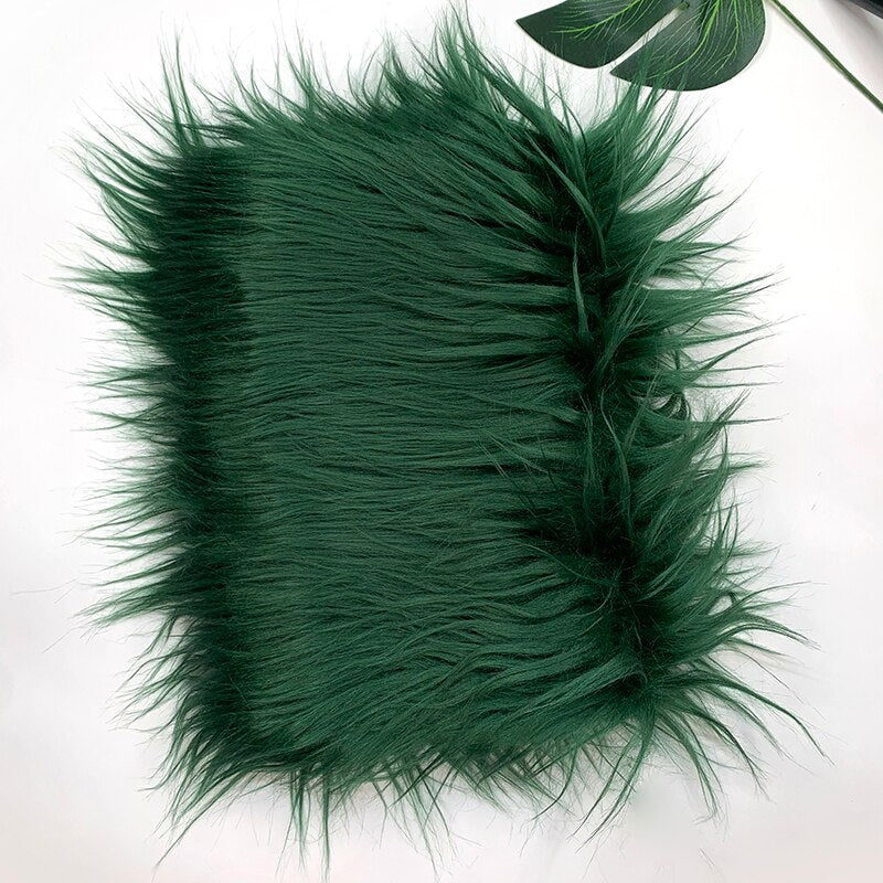 25x45cm Wide, 8cm Long Pile Artificial Faux Fur Fabric Ideal for Patchwork, Sewing, Doll Toy Beard Hair, DIY Handmade Projects, Home Decoration, and Cosplay Costumes