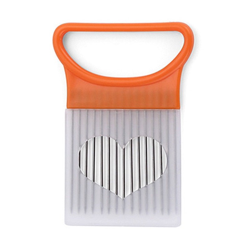 1Pc Stainless Steel Fruit & Vegetable Slicer - Ideal for Tomatoes, Potatoes & Lemons