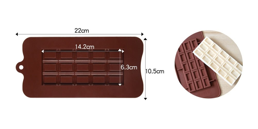 1 Piece Silicone Chocolate and Fondant Mould with 12 Cells - Ideal Kitchen Baking Accessory for Patisserie and Candy Bar Decoration
