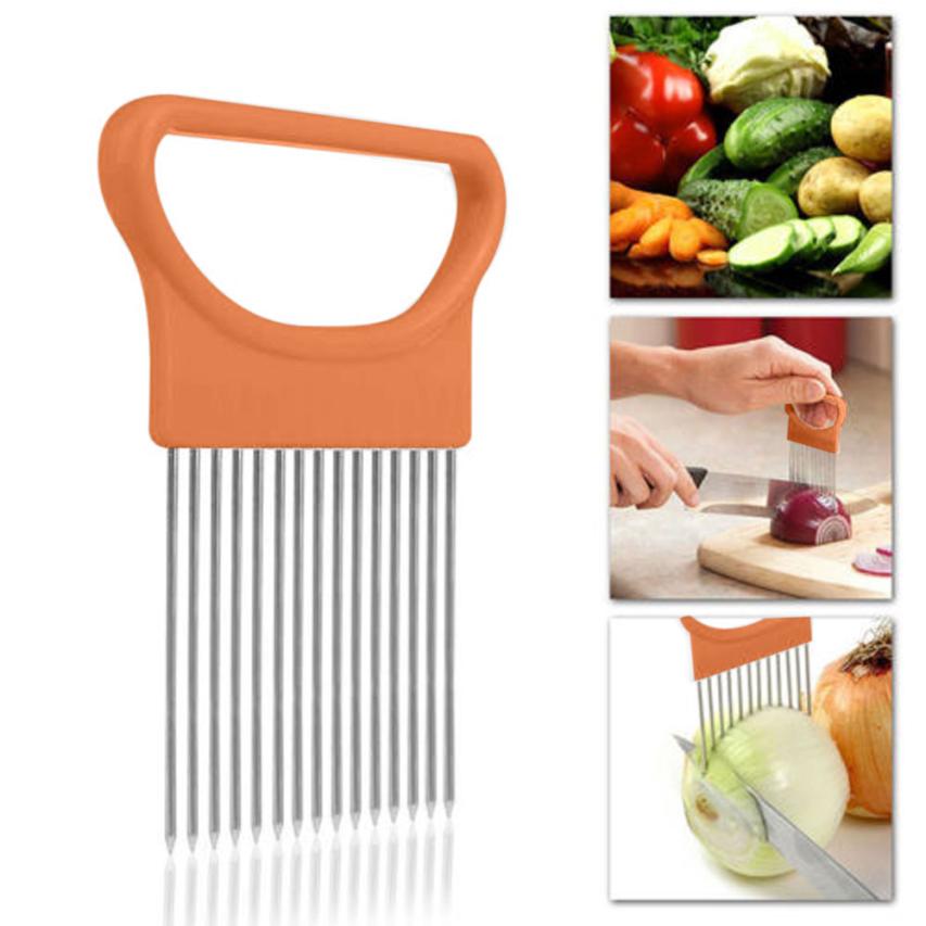 2019 Newly Launched Kitchen Essential: Safe Fork-style Onion, Tomato and Vegetable Slicing and Cutting Tool