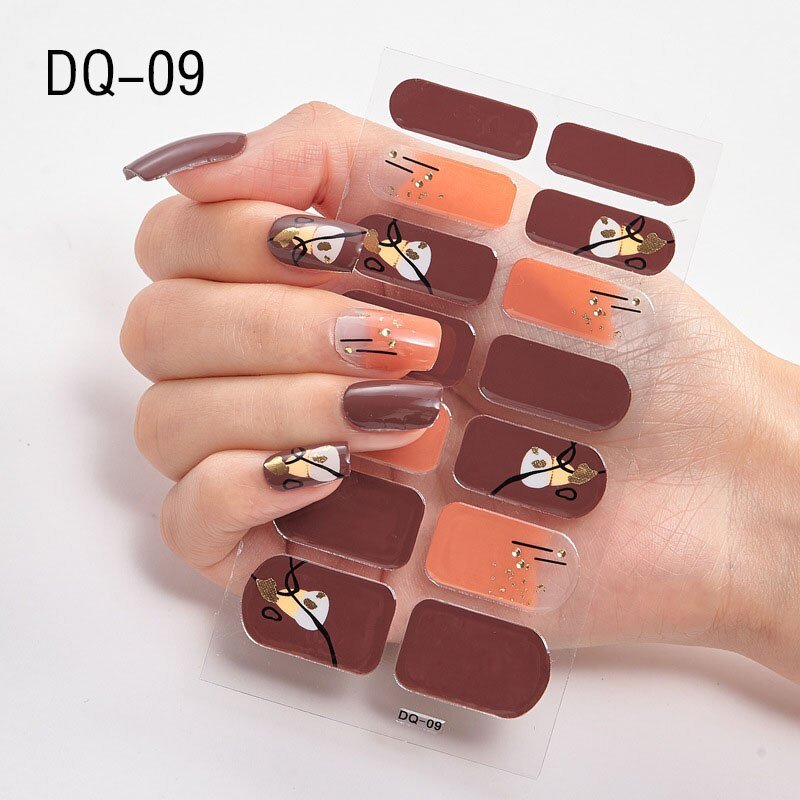 Glitter Powder Sequins Fashion Nail Art Stickers for Party DIY Manicure, 1 Sheet Collection