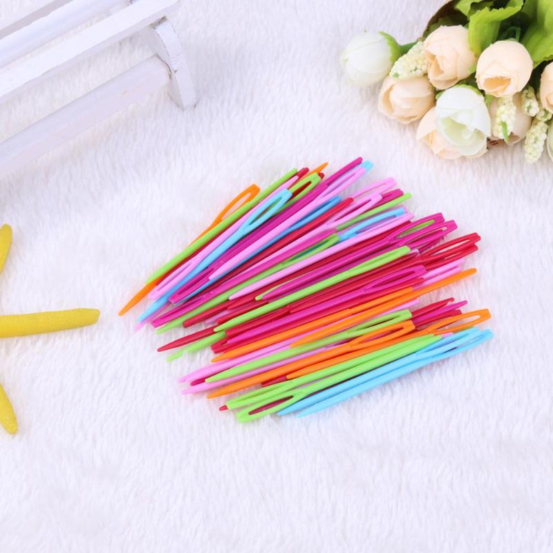 20-Piece Set of Mixed Color 7cm/9.5cm Plastic Knitting & Crochet Tools for Kids' DIY