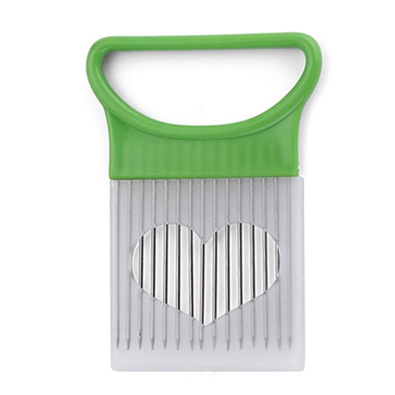 1Pc Stainless Steel Fruit & Vegetable Slicer - Ideal for Tomatoes, Potatoes & Lemons