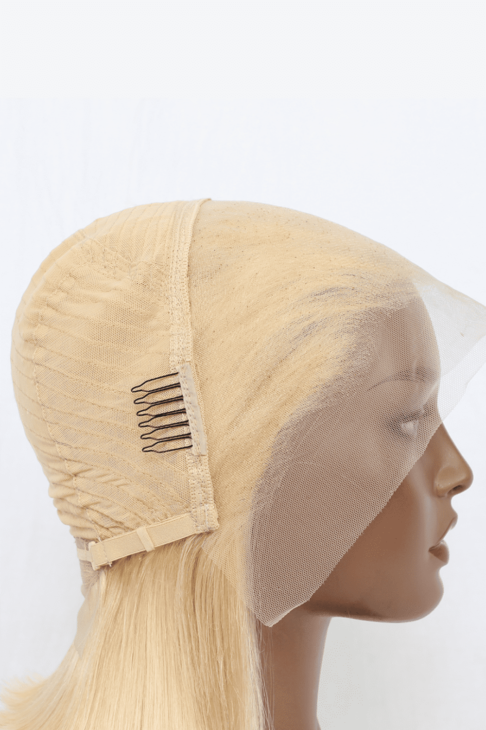 12-inch 160g #613 Human Hair Lace Front Wigs with 150% Density