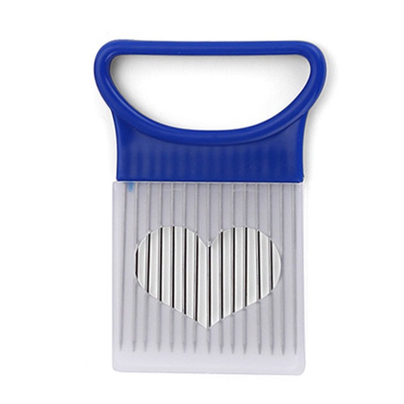1Pc Stainless Steel Fruit & Vegetable Slicer - Ideal for Tomatoes, Potatoes & Lemons