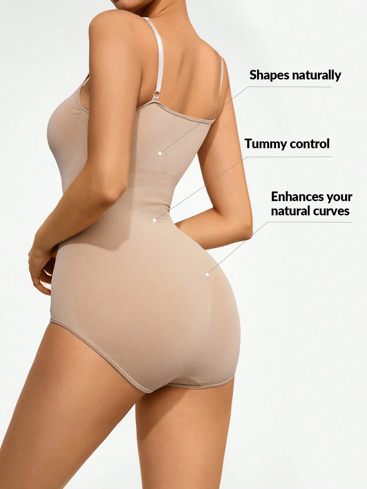 Full Size Scoop Neck Butt Lifting Bodysuit for Basic Fashion Enthusiasts