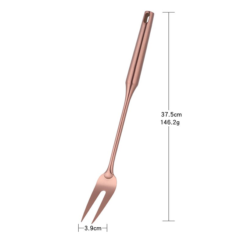 1PCS High-grade Rose Gold Stainless Steel Kitchen Utensils - Functional Serving Spoon, Soup Ladle & Spatula