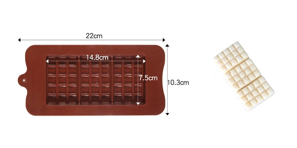 1 Piece Silicone Chocolate and Fondant Mould with 12 Cells - Ideal Kitchen Baking Accessory for Patisserie and Candy Bar Decoration