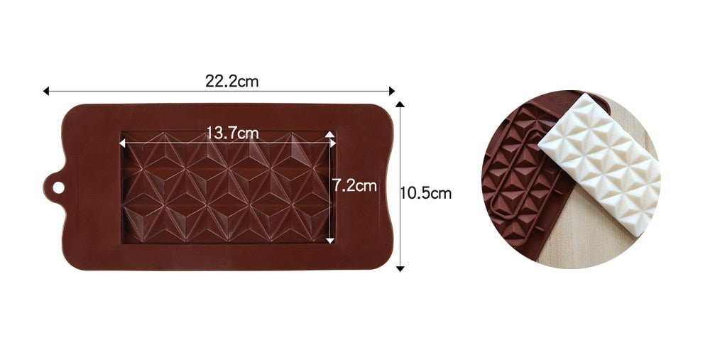1 Piece Silicone Chocolate and Fondant Mould with 12 Cells - Ideal Kitchen Baking Accessory for Patisserie and Candy Bar Decoration