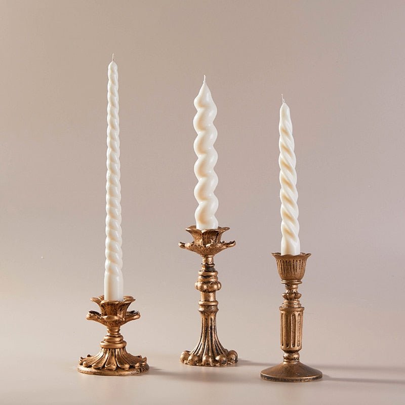 2-piece Set of Long Decorative Spiral-Shaped Scented Candles for Home Decor and Household Use