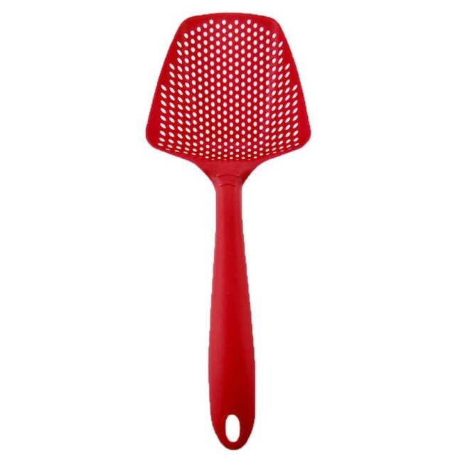 1 Piece Portable Nylon Filter Cooking Shovel Strainer Scoop - Ideal Kitchen Accessories for Colander and Leaking Tasks