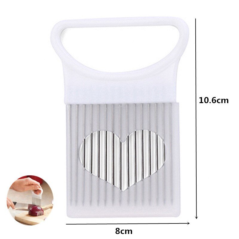 1Pc Stainless Steel Fruit & Vegetable Slicer - Ideal for Tomatoes, Potatoes & Lemons