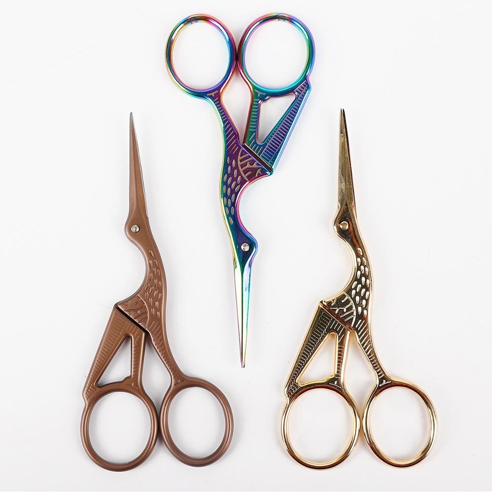 Single Piece of Vibrantly Colored Stainless Steel Vintage-style Scissors for European Classic Craft, Knitting, Sewing, and DIY Jewelry Making - Brand New