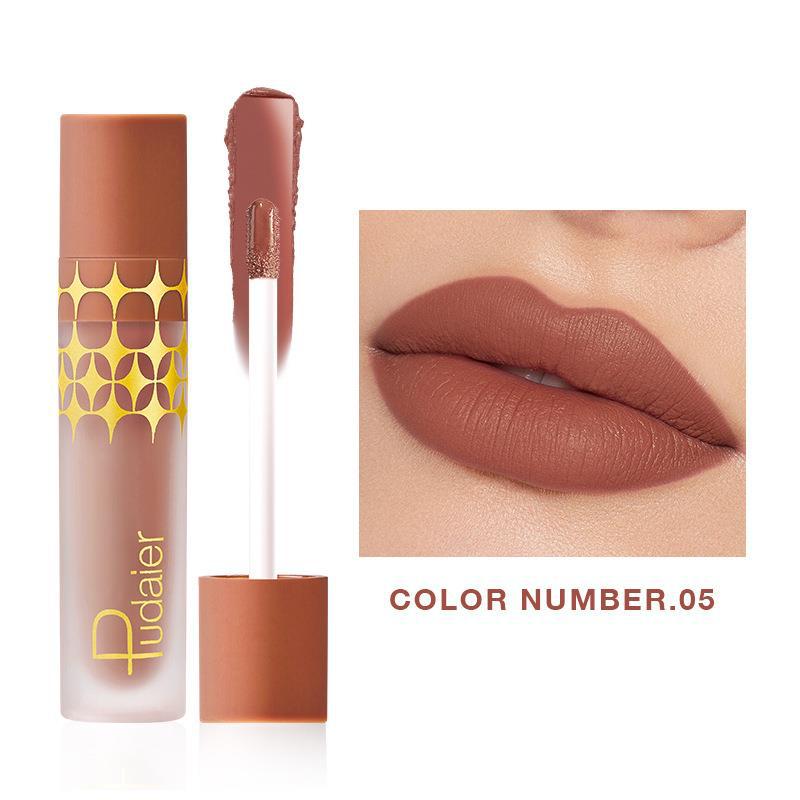 24 - Color Non - stick Matte Shimmer Lip Lacquer with Matte Surface