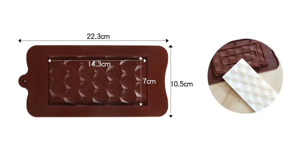 1 Piece Silicone Chocolate and Fondant Mould with 12 Cells - Ideal Kitchen Baking Accessory for Patisserie and Candy Bar Decoration