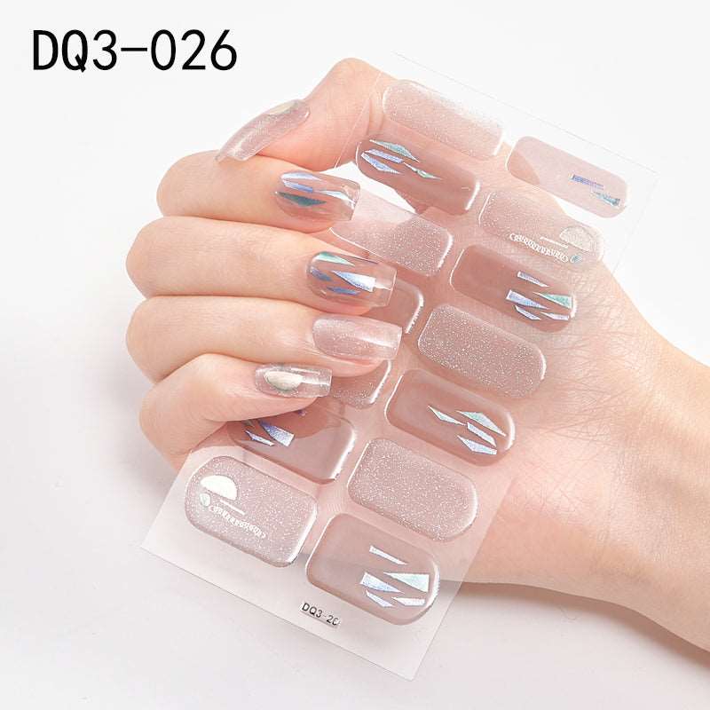 Glitter Powder Sequins Fashion Nail Art Stickers for Party DIY Manicure, 1 Sheet Collection