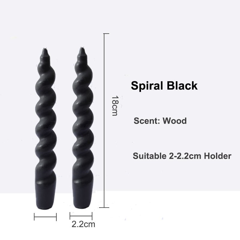 2-piece Set of Long Decorative Spiral-Shaped Scented Candles for Home Decor and Household Use